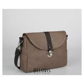 Сумка женская, отдел на клапане, наружный карман, регулируемый ремень, цвет коричневый