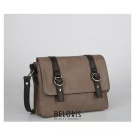 Сумка женская, отдел на клапане, наружный карман, регулируемый ремень, цвет коричневый