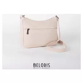 Сумка женская, отдел на молнии, 2 наружных кармана, цвет бежевый