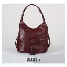 Сумка женская, отдел на молнии, 2 наружных кармана, цвет бордовый