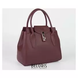 Сумка женская, отдел на молнии, 2 наружных кармана, длинный ремень, цвет бордовый