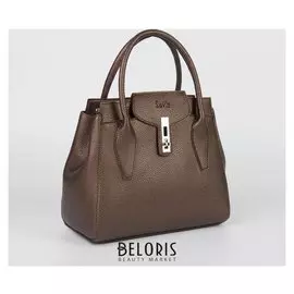 Сумка женская, отдел на молнии, 2 наружных кармана, длинный ремень, цвет бронзовый