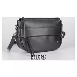 Сумка женская, отдел на молнии, 2 наружных кармана, регулируемый ремень, цвет чёрный