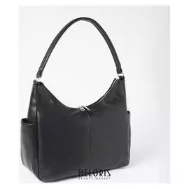 Сумка женская, отдел на молнии, 3 наружных кармана, цвет чёрный