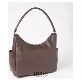 Сумка женская, отдел на молнии, 3 наружных кармана, цвет коричневый