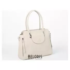 Сумка женская, отдел на молнии, 3 наружных кармана, цвет бежевый