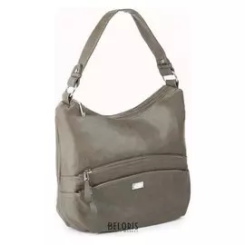 Сумка женская, отдел на молнии, 3 наружных кармана, цвет хаки