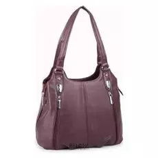 Сумка женская, отдел на молнии, 3 наружных кармана, цвет бордовый