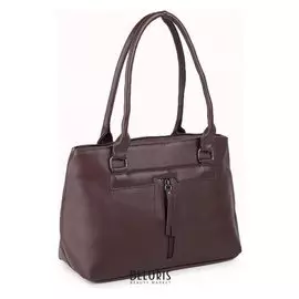 Сумка женская, отдел на молнии, 3 наружных кармана, цвет коричневый