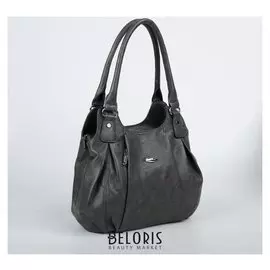 Сумка женская, отдел на молнии, 3 наружных кармана, цвет серый