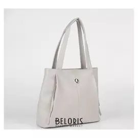 Сумка женская, отдел на молнии, 4 наружных кармана, цвет серый