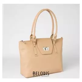 Сумка женская, отдел на молнии, цвет бежевый