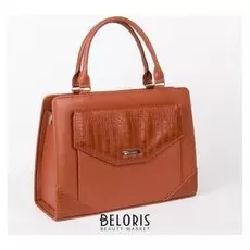 Сумка женская, отдел на молнии, длинный ремень, 2 наружных кармана, цвет терракотовый