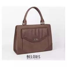 Сумка женская, отдел на молнии, длинный ремень, 2 наружных кармана, цвет коричневый