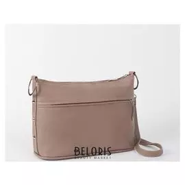 Сумка женская, отдел на молнии, длинный ремень, цвет светло-коричневый