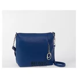 Сумка женская, отдел на молнии, длинный ремень, цвет синий