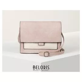 Сумка женская, отдел на молнии, длинный ремень, цвет розовый