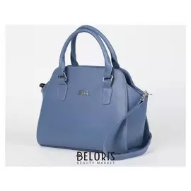 Сумка женская, отдел на молнии, длинный ремень, наружный карман, цвет синий