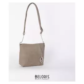 Сумка женская, отдел на молнии, длинный ремень, цвет светло-коричневый