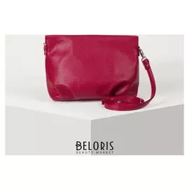 Сумка женская, отдел на молнии, длинный ремень, цвет красный