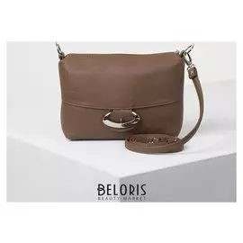 Сумка женская, отдел на молнии, длинный ремень, цвет коричневый