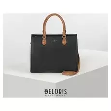 Сумка женская, отдел на молнии, длинный ремень, цвет чёрный