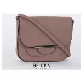 Сумка женская, отдел на молнии, длинный ремень, цвет пудра