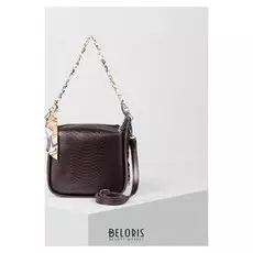 Сумка женская, отдел на молнии, длинный ремень, цвет коричневый