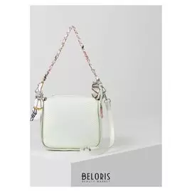 Сумка женская, отдел на молнии, длинный ремень, цвет мятный