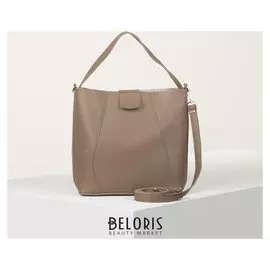 Сумка женская, отдел на молнии, длинный ремень, цвет коричневый