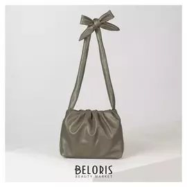 Сумка женская, отдел на молнии, длинный ремень, цвет зелёный