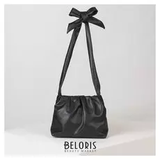 Сумка женская, отдел на молнии, длинный ремень, цвет чёрный