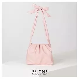 Сумка женская, отдел на молнии, длинный ремень, цвет розовый