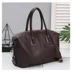 Сумка женская, отдел на молнии, длинный ремень, цвет коричневый