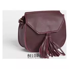 Сумка женская, отдел на молнии, длинный ремень, цвет бордовый