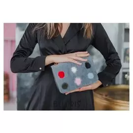 Сумка женская, отдел на молнии, длинный ремень, цвет серый