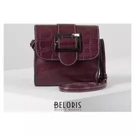 Сумка женская, отдел на молнии, длинный ремень, цвет бордовый