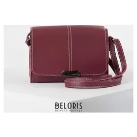 Сумка женская, отдел на молнии, длинный ремень, цвет бордовый