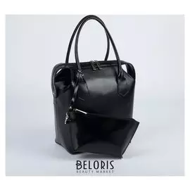 Сумка женская, отдел на молнии, длинный ремень, цвет чёрный