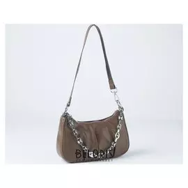 Сумка женская, отдел на молнии, длинный ремень, цвет хаки