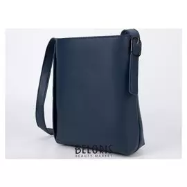 Сумка женская, отдел на молнии, длинный ремень, цвет синий