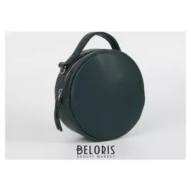 Сумка женская, отдел на молнии, длинный ремень, цвет зелёный