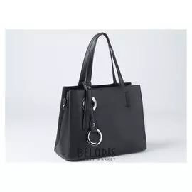 Сумка женская, отдел на молнии, наружный карман, цвет чёрный