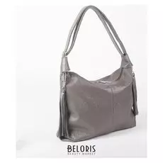 Сумка женская, отдел на молнии, наружный карман, цвет серебро/серый