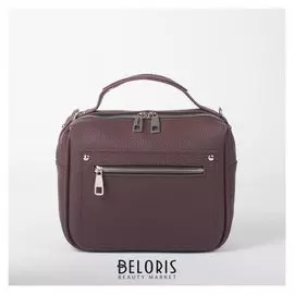 Сумка женская, отдел на молнии, наружный карман, длинный ремень, цвет бордовый