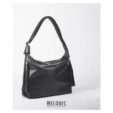 Сумка женская, отдел на молнии, наружный карман, цвет чёрный