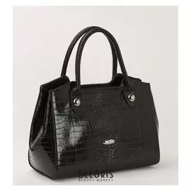 Сумка женская, отдел на молнии, наружный карман, цвет чёрный