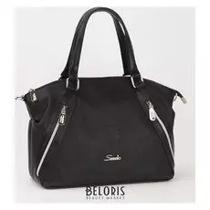 Сумка женская, отдел на молнии, наружный карман, цвет чёрный