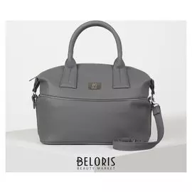 Сумка женская, отдел на молнии, наружный карман, регулируемый ремень, цвет серый