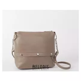 Сумка женская, отдел на молнии, наружный карман, длинный ремень, цвет коричневый